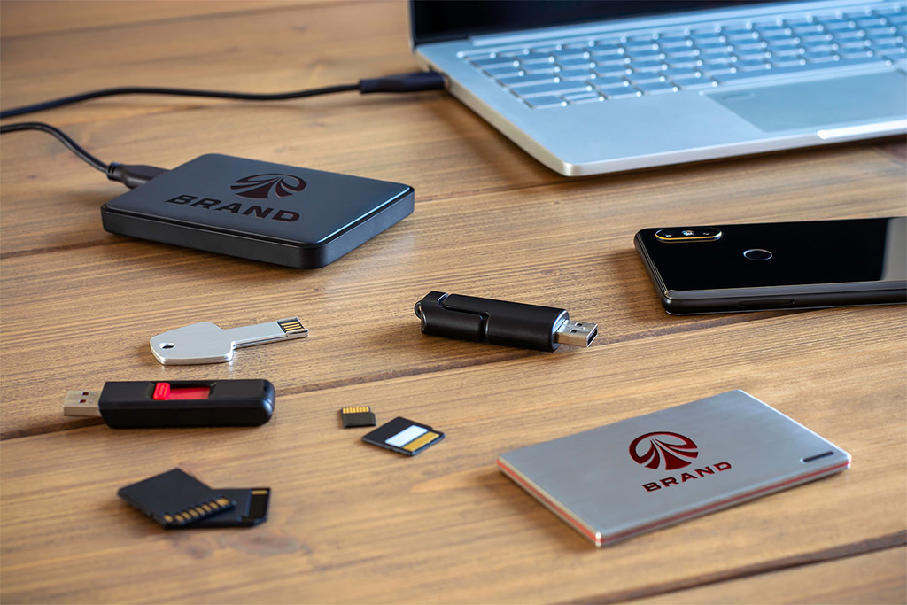 branded storage devices and usb sticks